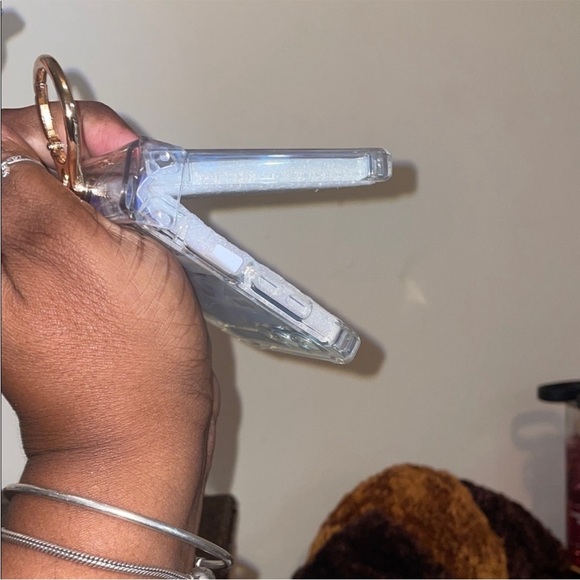 Clear and Pink Phone Case with Ring Holder - Picture 4 of 4